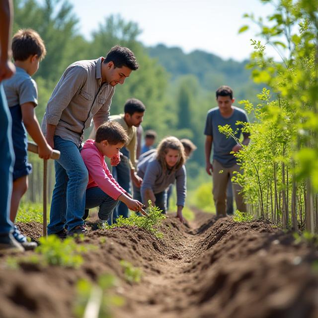 Community tree planting and habitat restoration program